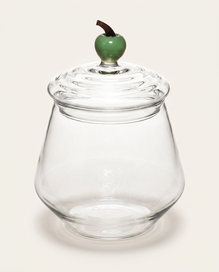 Pote com Tampa de Ma&ccedil;a Verde - 560ml - image 1