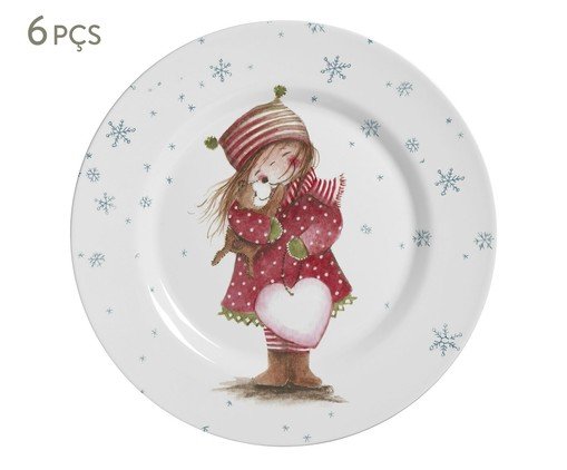 Jogo de Pratos para Sobremesas Sweet Christmas - 21cm image number 0