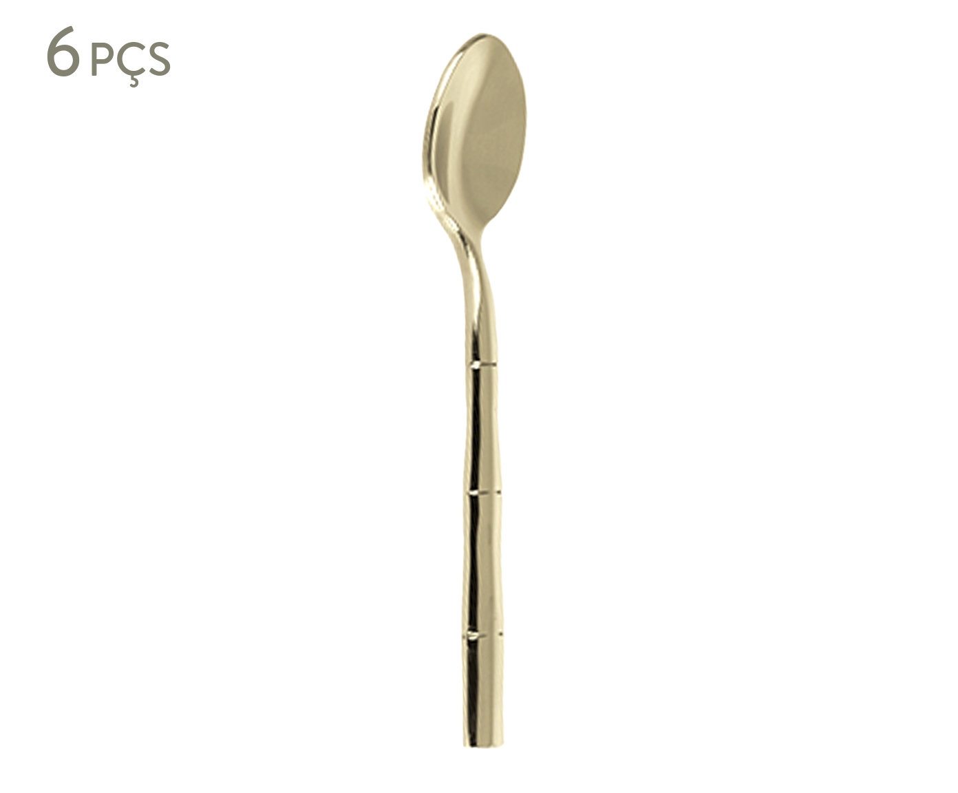 Jogo de Colheres para Caf&eacute; em Inox Steel Wood Champanhe - image 0