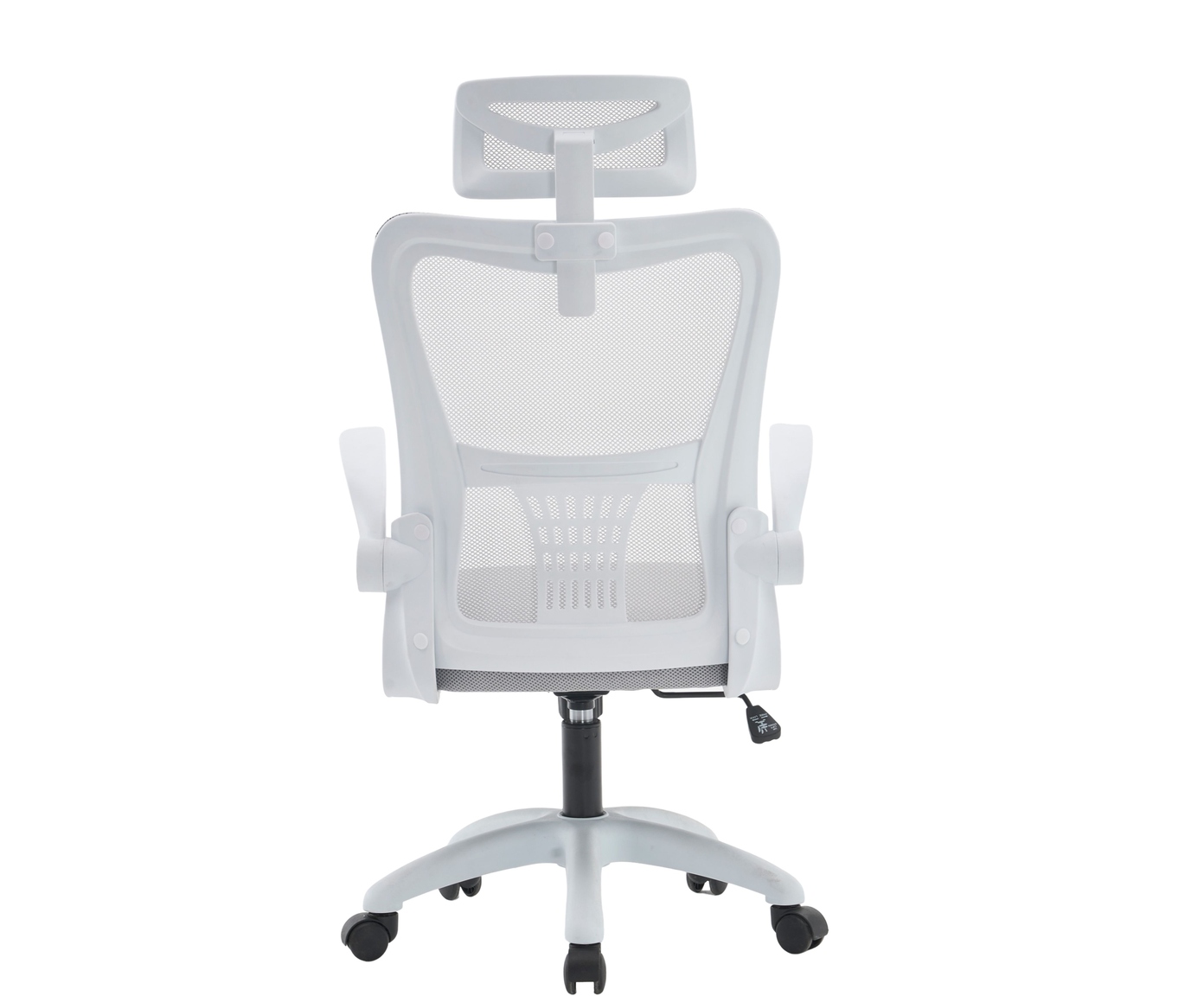 Office Baltimore com Apoio Tela Mesh Cinza Base Branca image number 2