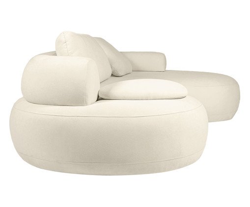 Sof&aacute; Laguna by Elle - Chaise Boucl&ecirc; Off-White VI image number 4