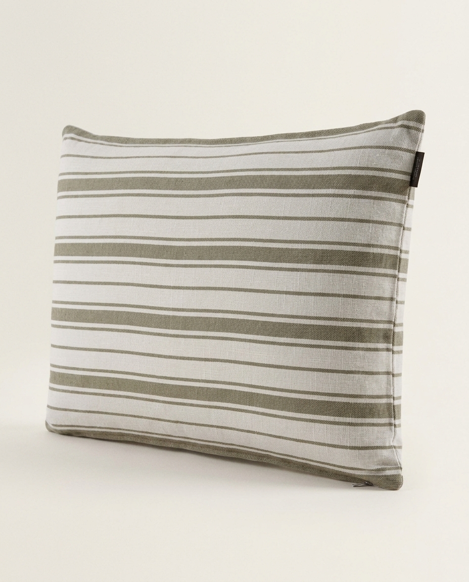 Capa de Almofada Chandni OffWhite e Verde - image 1