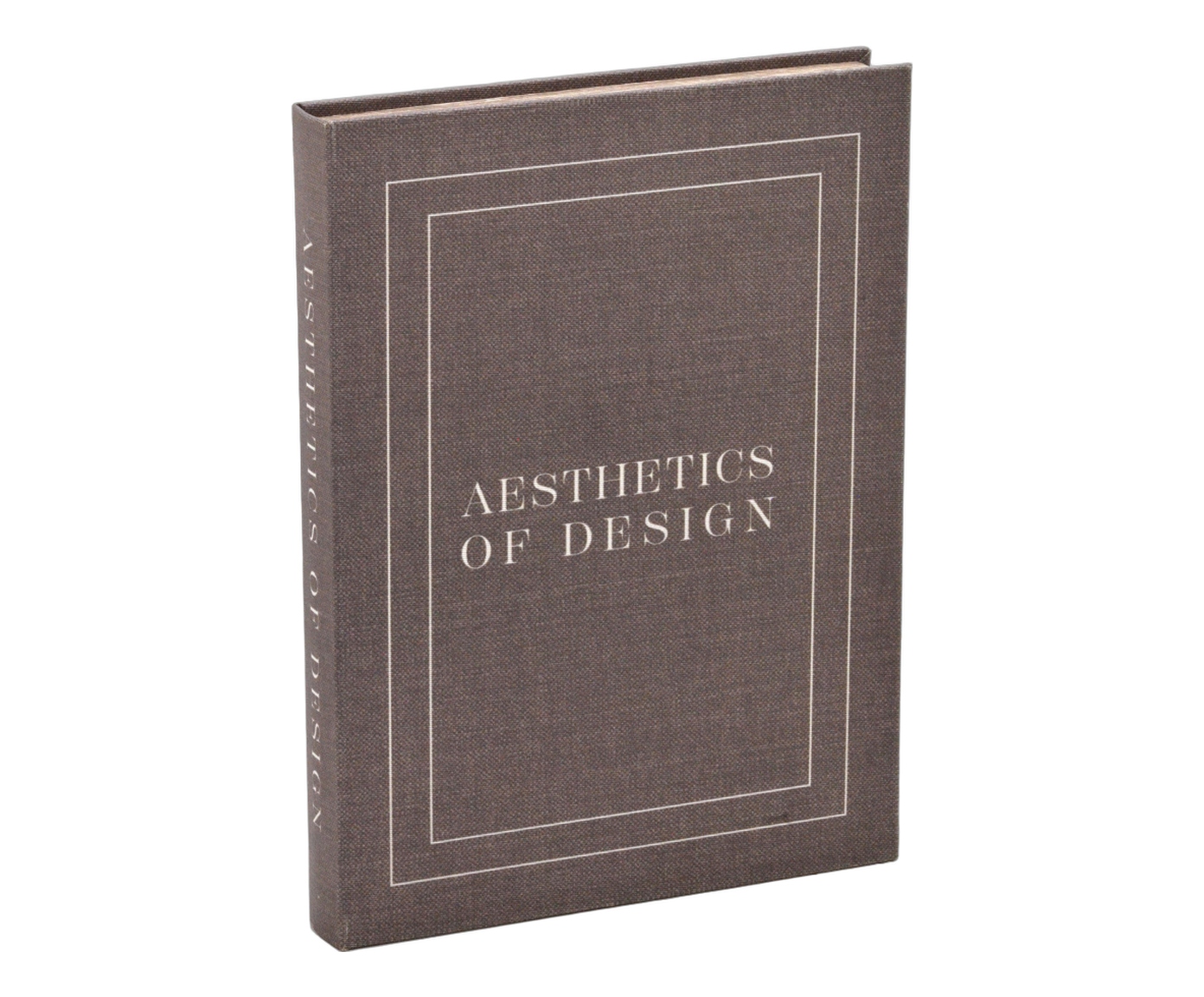Caixa Decorativa Livro Aesthetics of Design Branco e Marrom image number 0