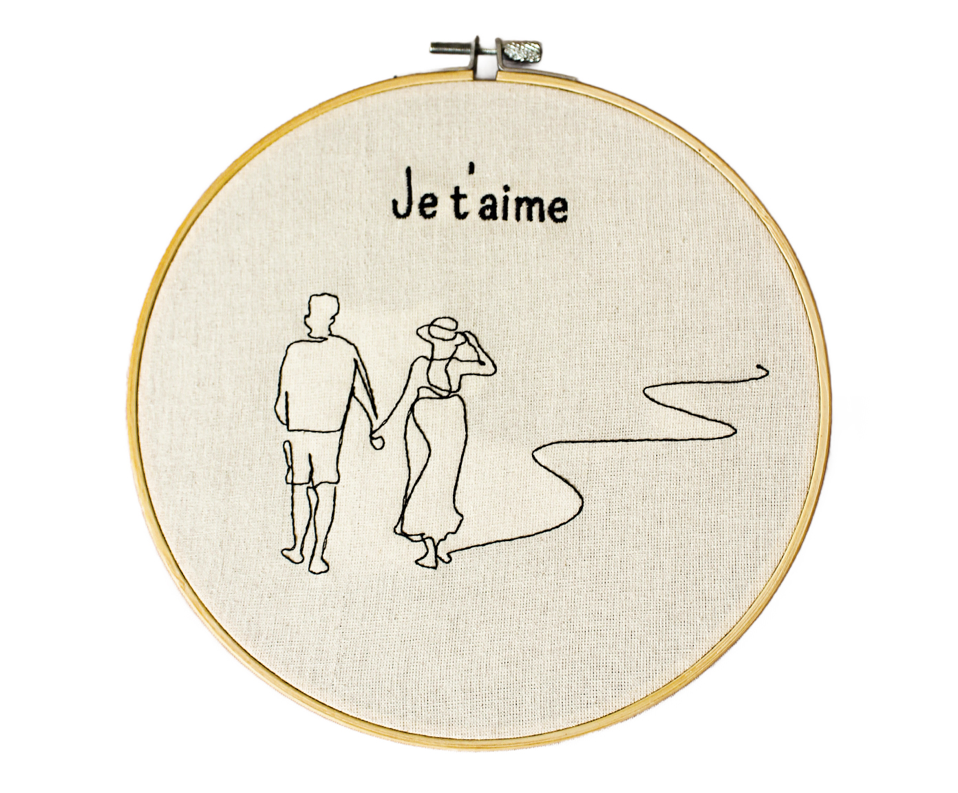Bordado Decorativo "Je T'aime" - image 0