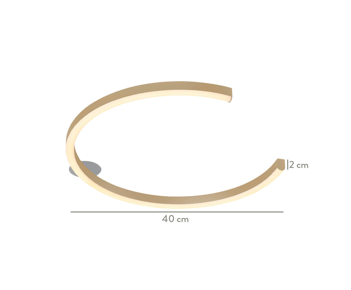 Plafon de Led 15W Marina Dourado - Bivolt image number 2