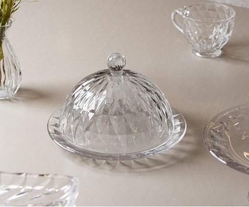 Queijeira em Cristal Diamond Transparente image number 3