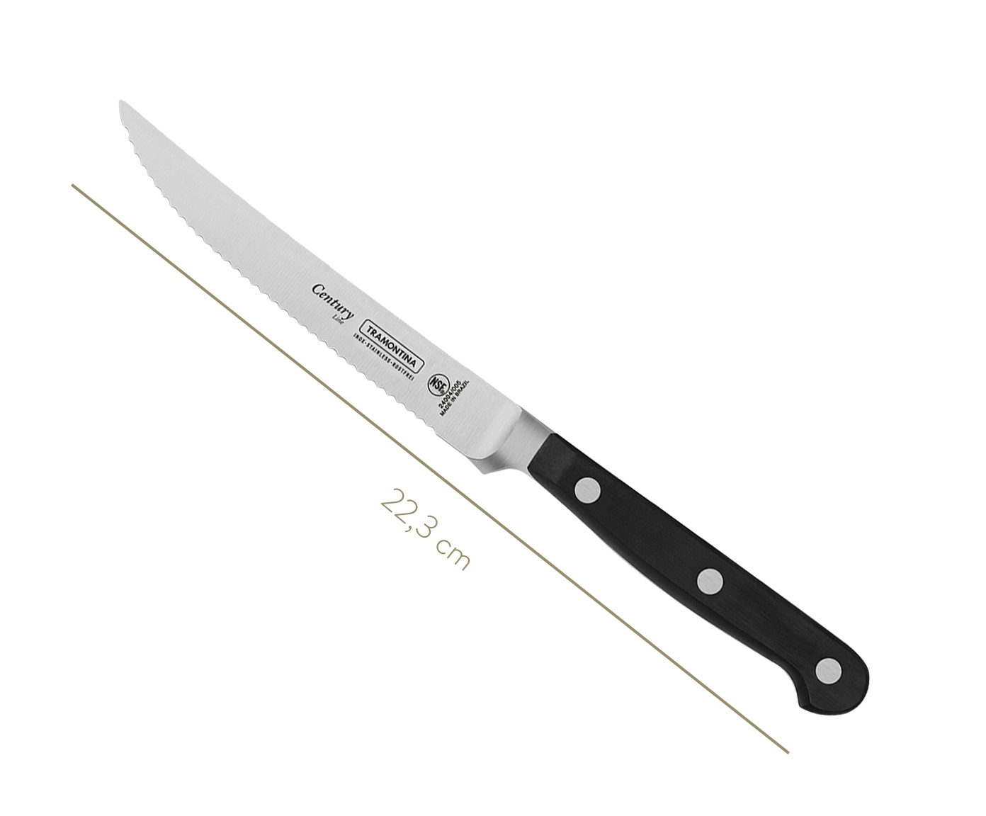 Faca para Churrasco e Frutas em Inox Agile 5" - Preta image number 2