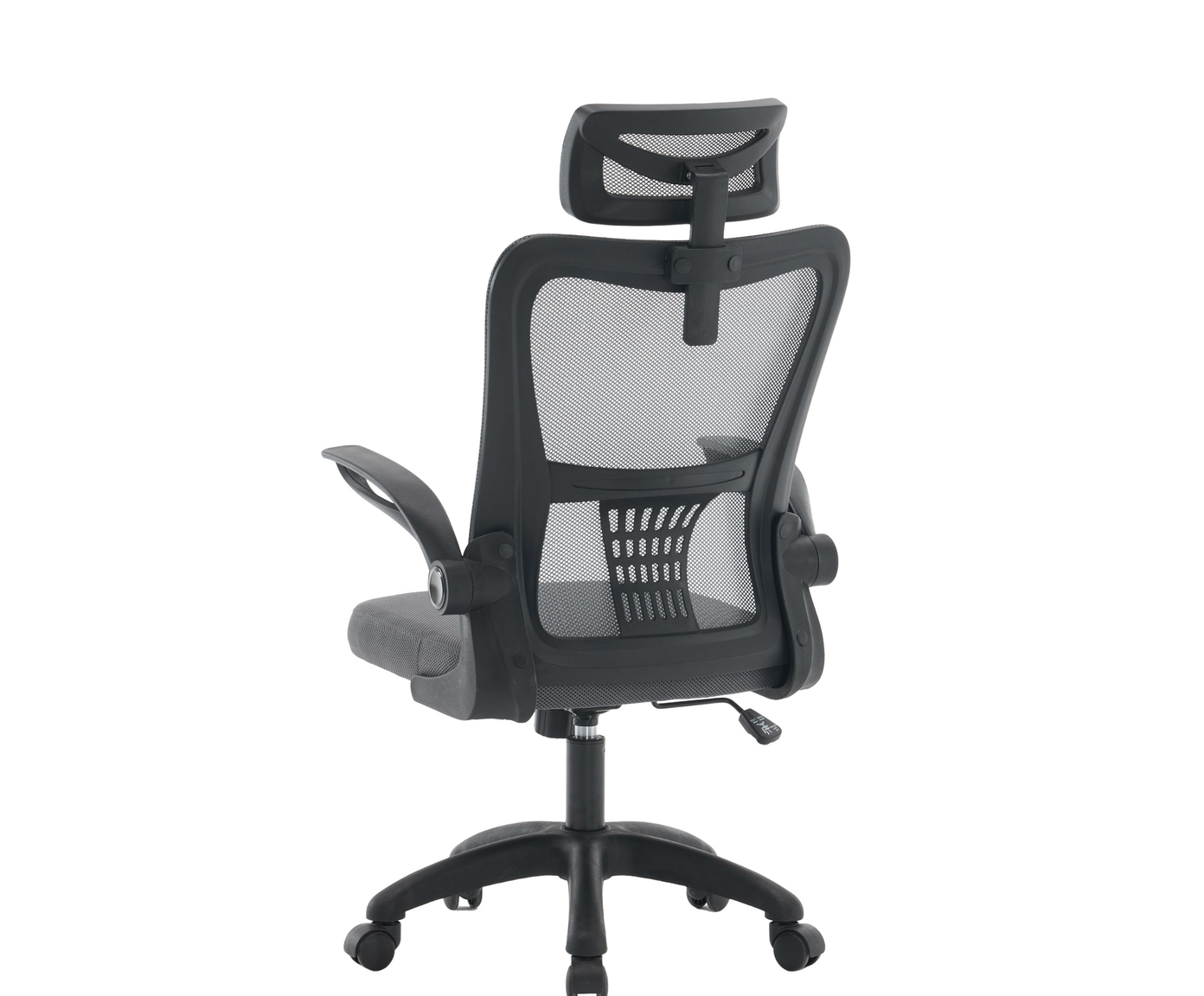 Office Baltimore com Apoio Tela Mesh Grafite Base Preta image number 2