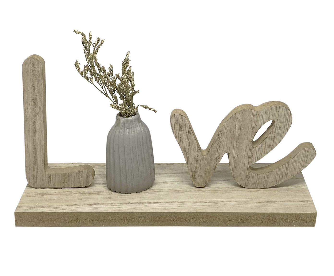 Decor Love Vase Natural e Cinza - image 0