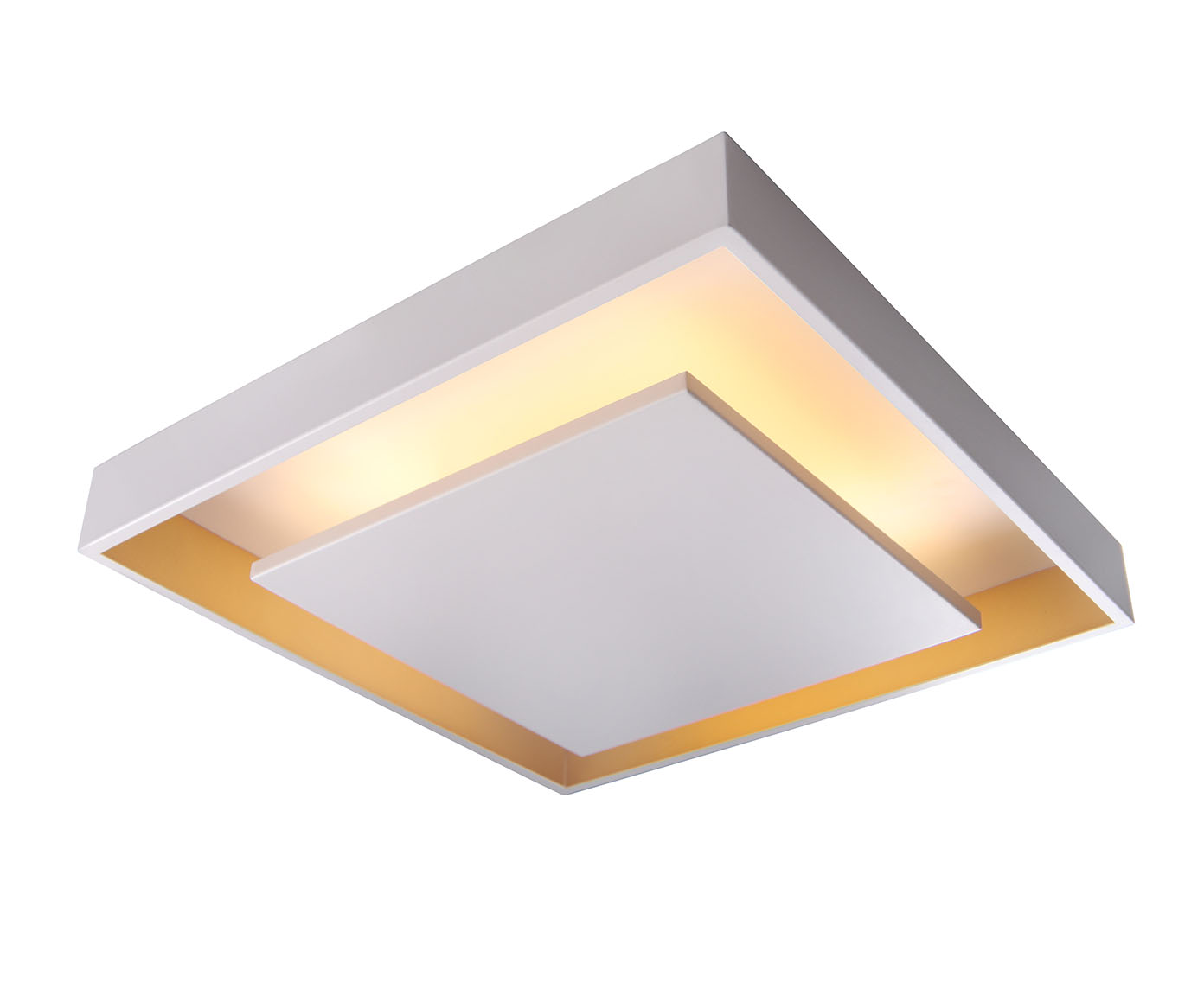 Plafon de Sobrepor em Led 16,8W Ghost Branco e Dourado image number 0