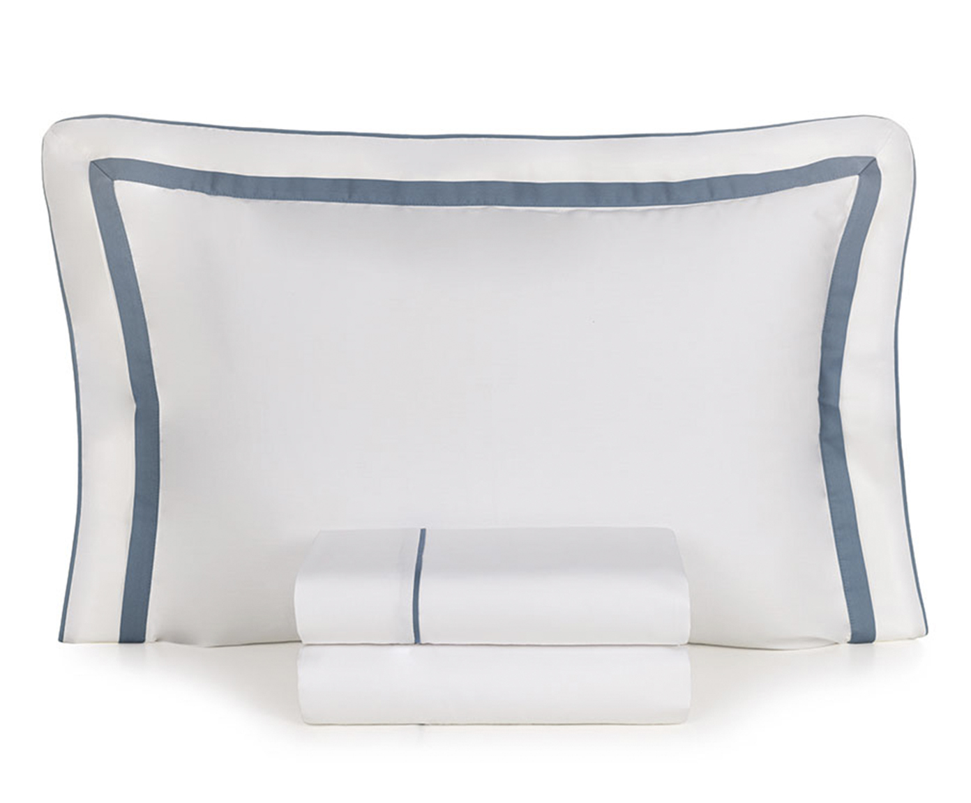 Jogo de Len&ccedil;ol Lara Bc Indigo Branco e Azul image number 6