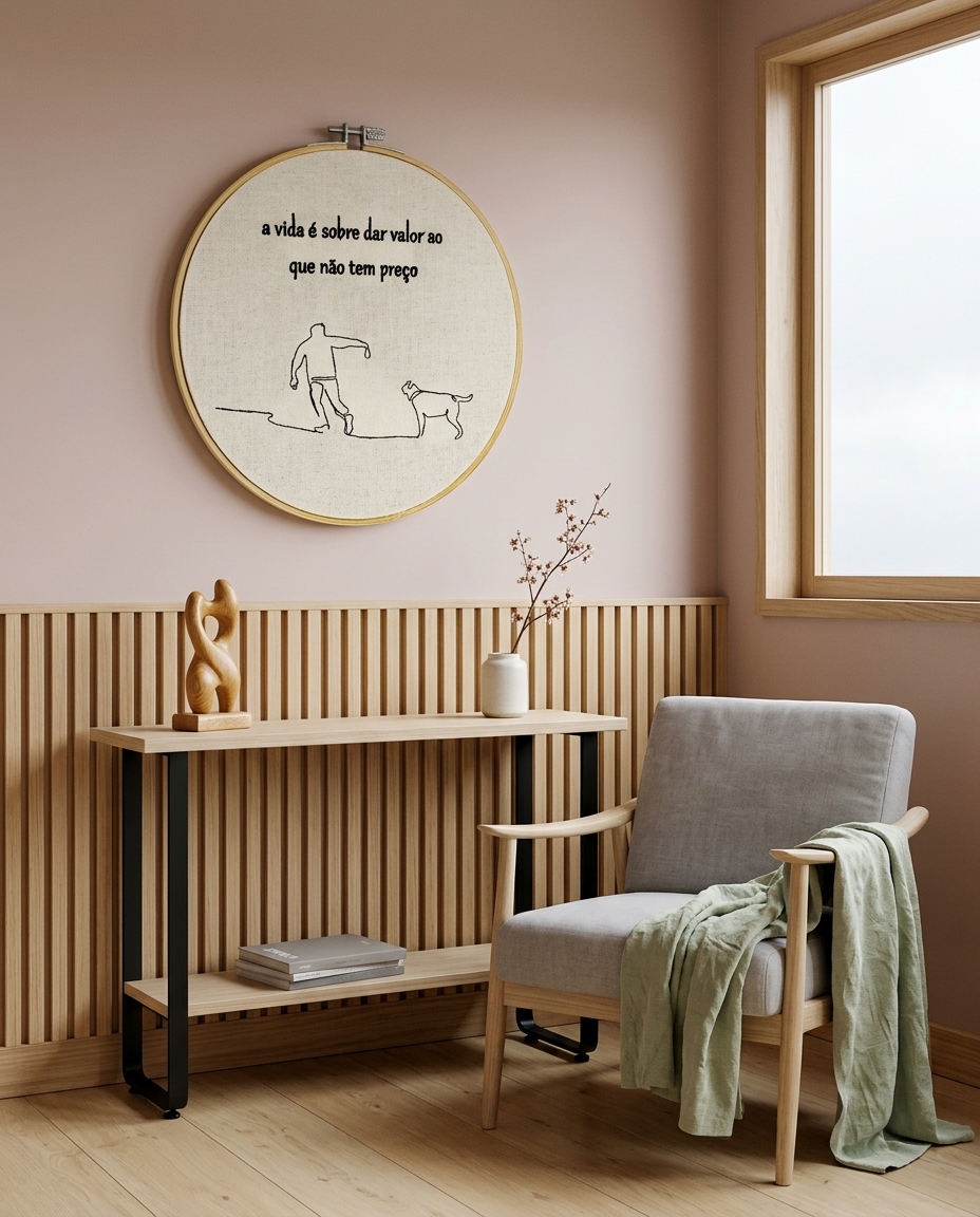 Bordado Decorativo "A Vida &Eacute; Sobre Dar Valor" image number 3