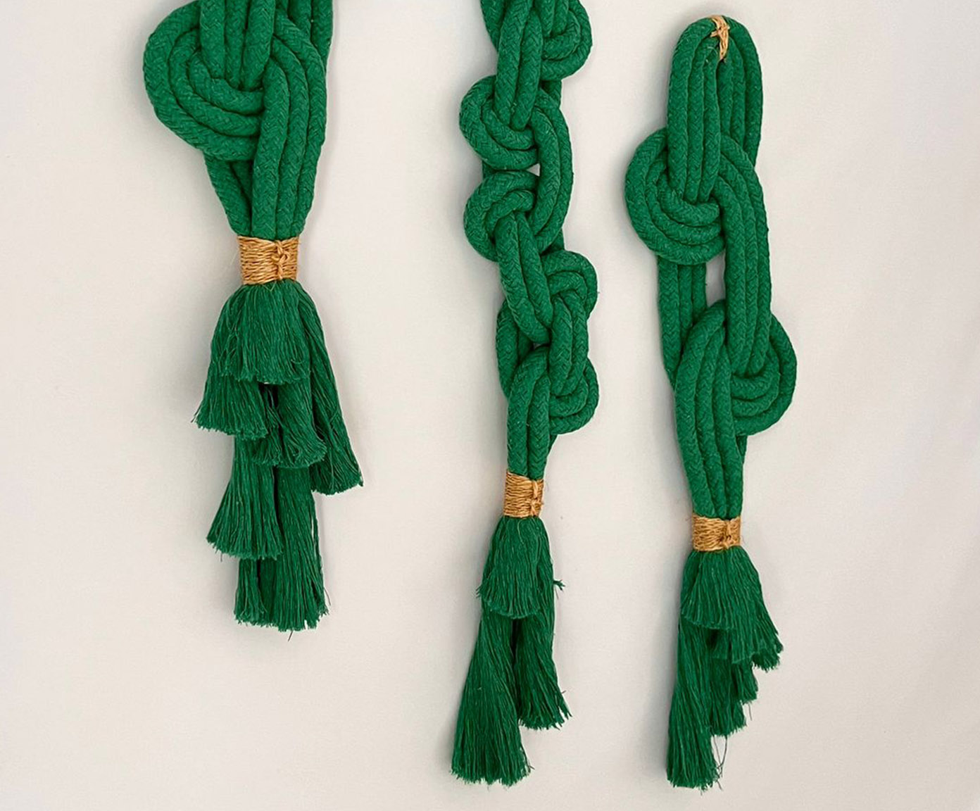 Trio de Adornos Curve, Chain & Style - Verde Bandeira image number 2