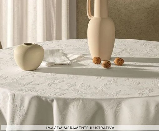Toalha De Mesa Katherine Branco Branco image number 1