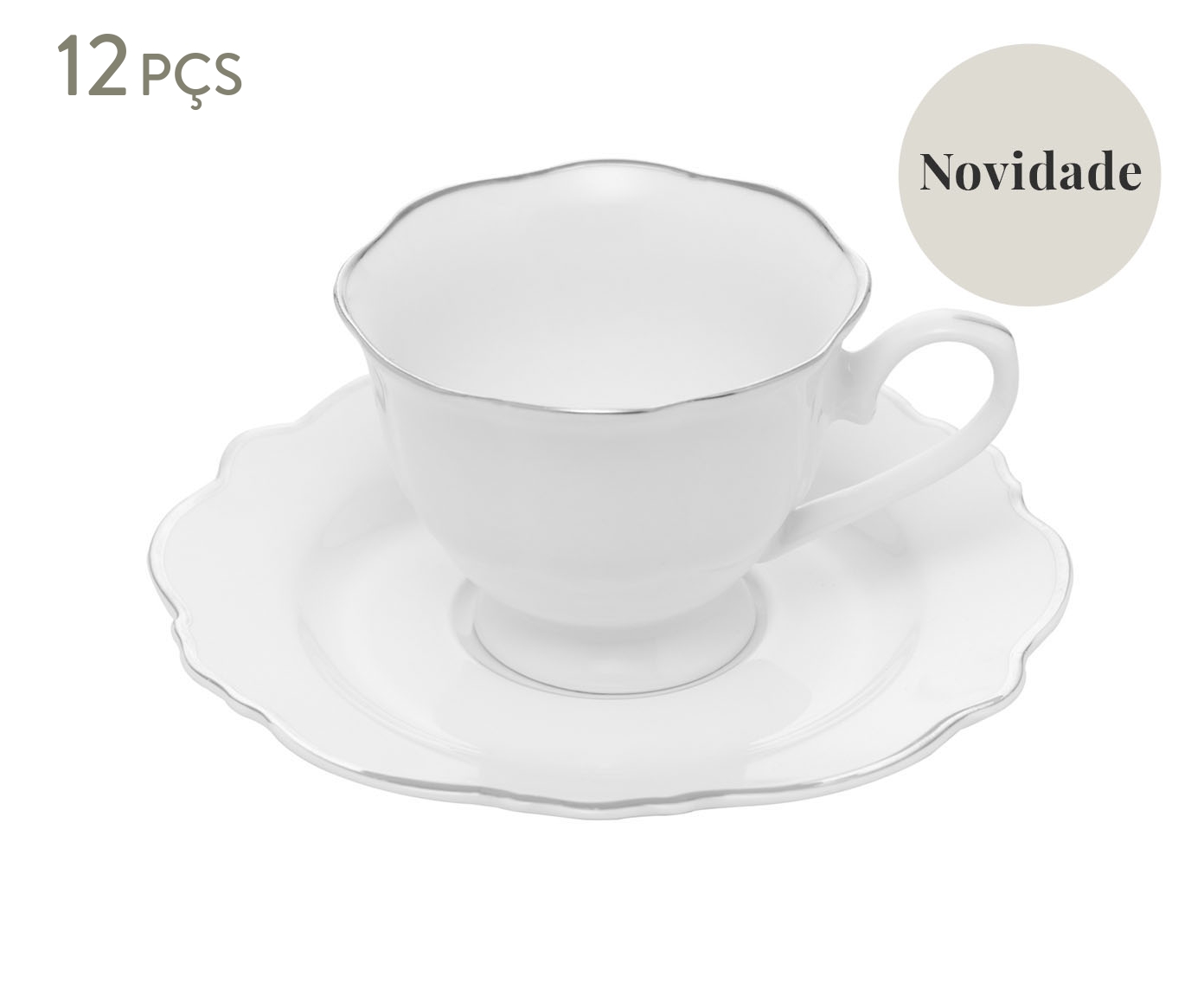 Jogo de X&iacute;caras para Ch&aacute; com Fio Prateado Maldivas - image 0