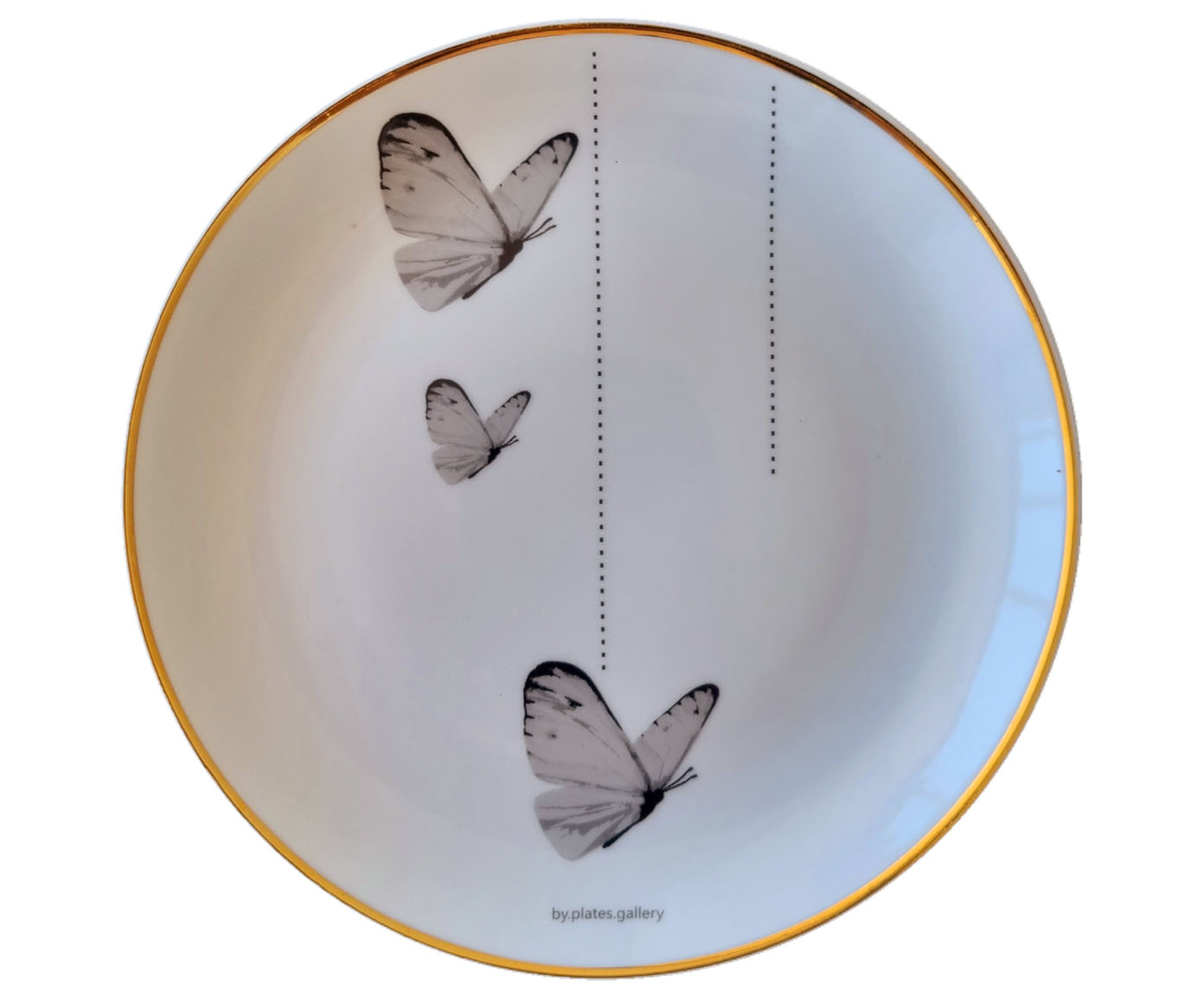 Prato de Porcelana Borboletas - image 0