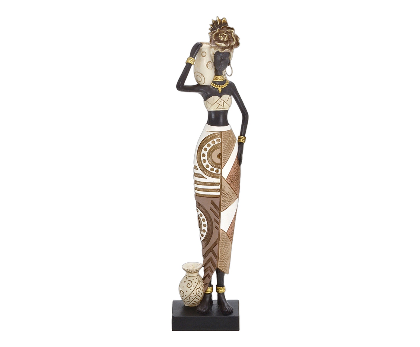 Africana Decorativa Amani Marrom e Preto image number 0