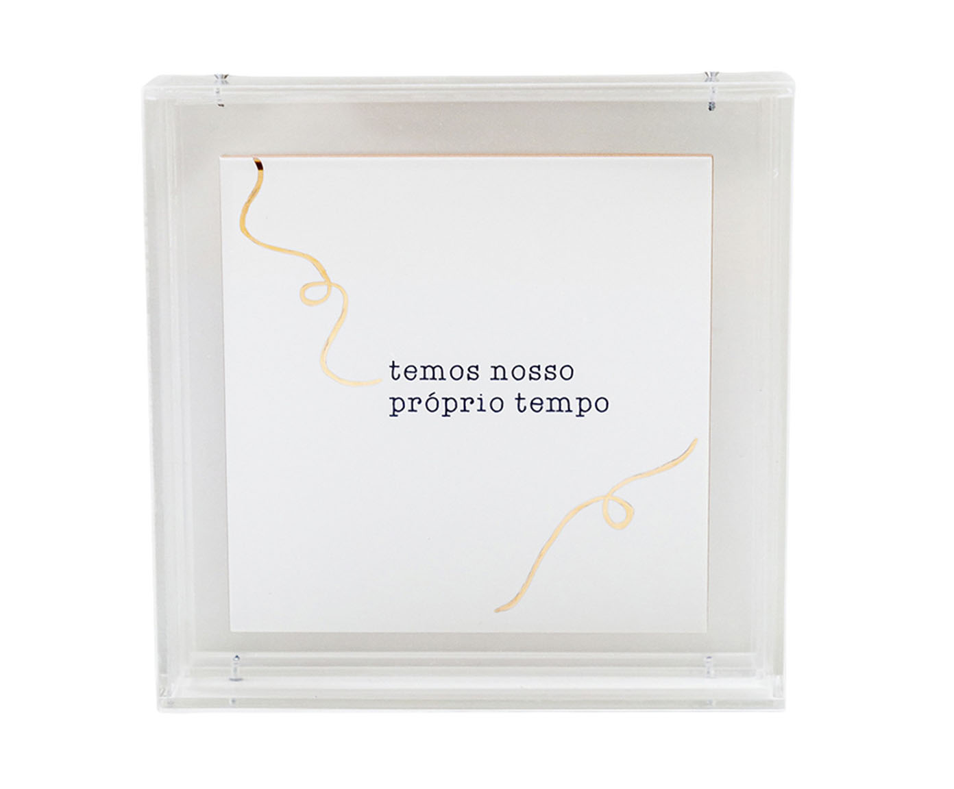 Quadro Caixa Acr&iacute;lico Nosso Tempo Branco image number 0