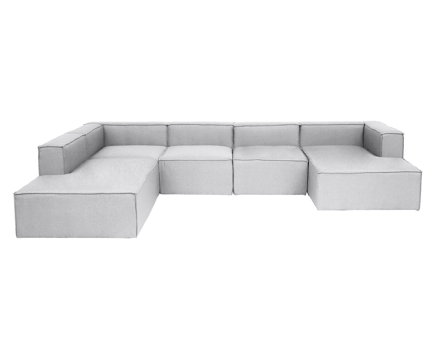 Sof&aacute; 5 M&oacute;dulos Chaise e Encosto Parcial Direito Mensa Fendi - image 0