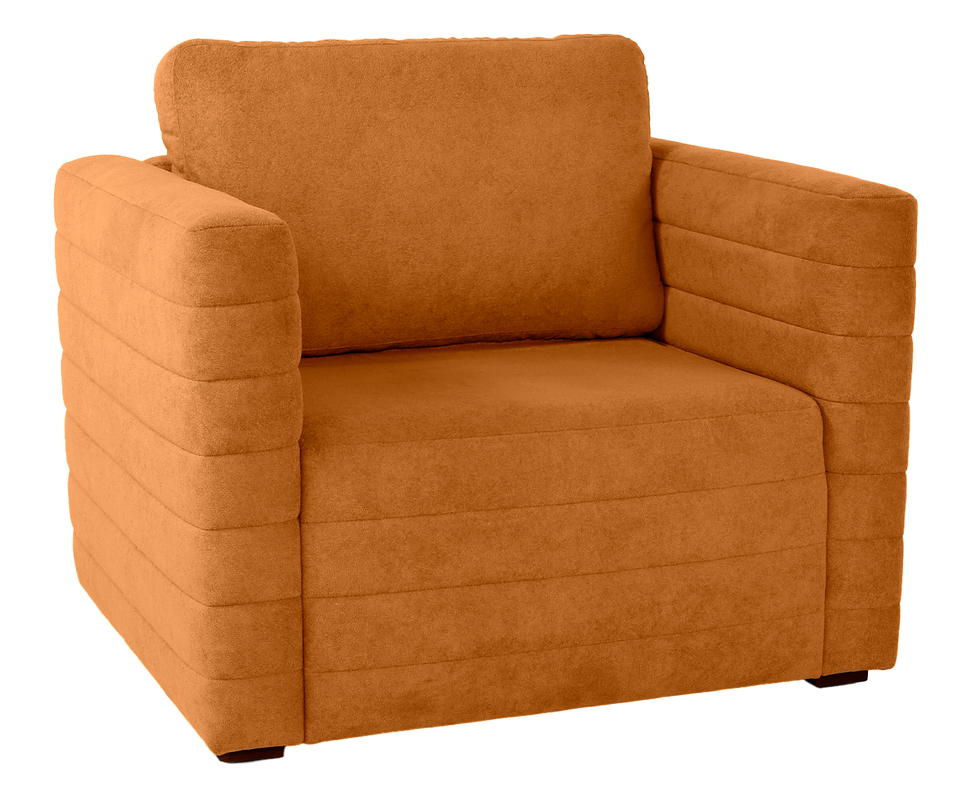 Poltrona Gom em Boucle aveludado - Terracota image number 0