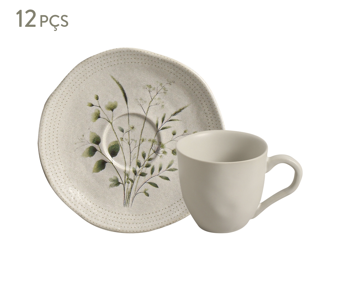 Jogo de X&iacute;caras para Caf&eacute; Org&acirc;nico Ammi Floral image number 0
