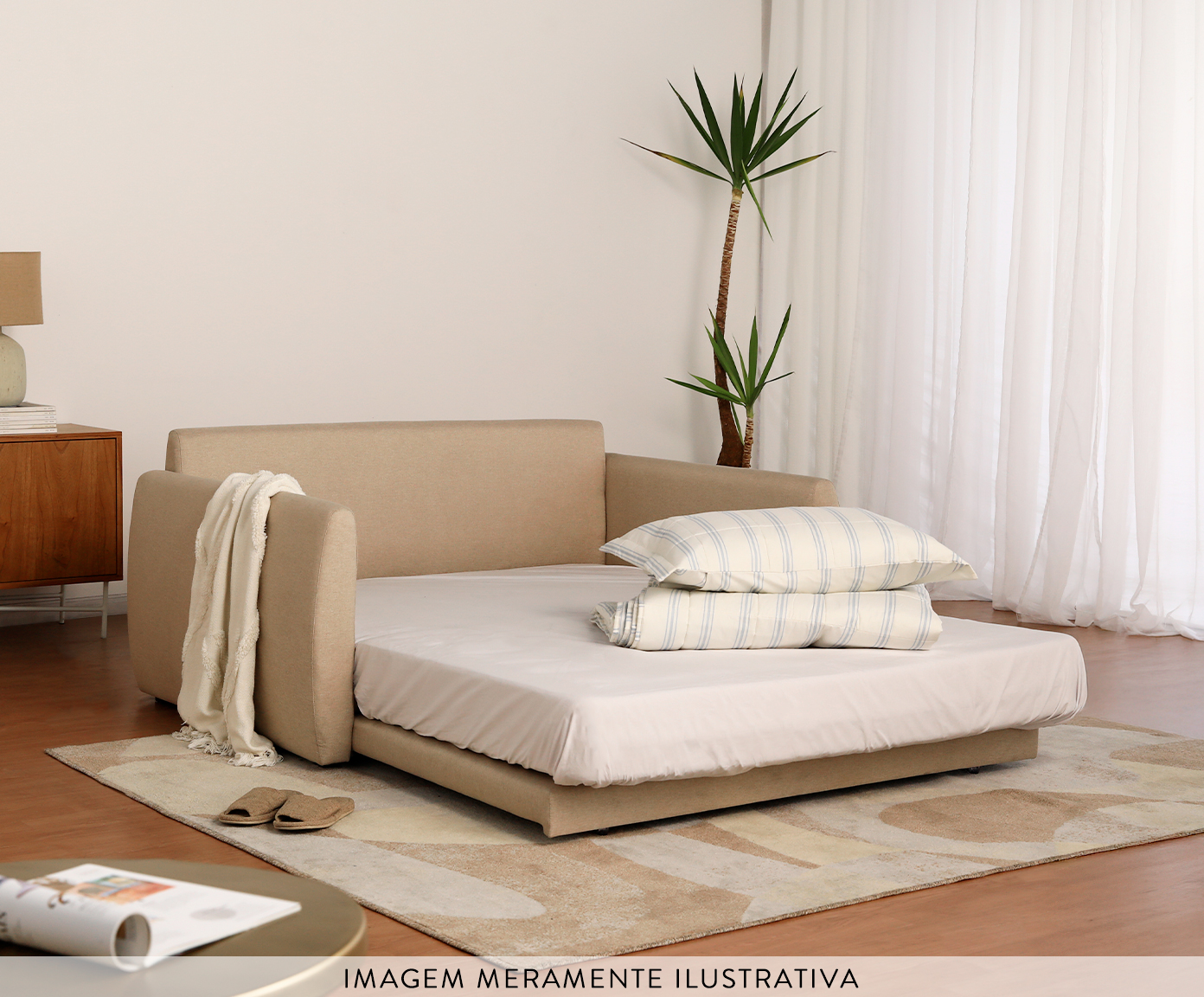Sof&aacute; Cama Nuit 2 Lugares  Linh&atilde;o Fendi image number 15