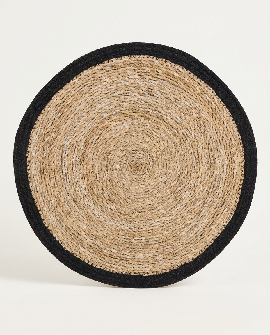 Sousplat em Juta Select Natural Preto image number 4