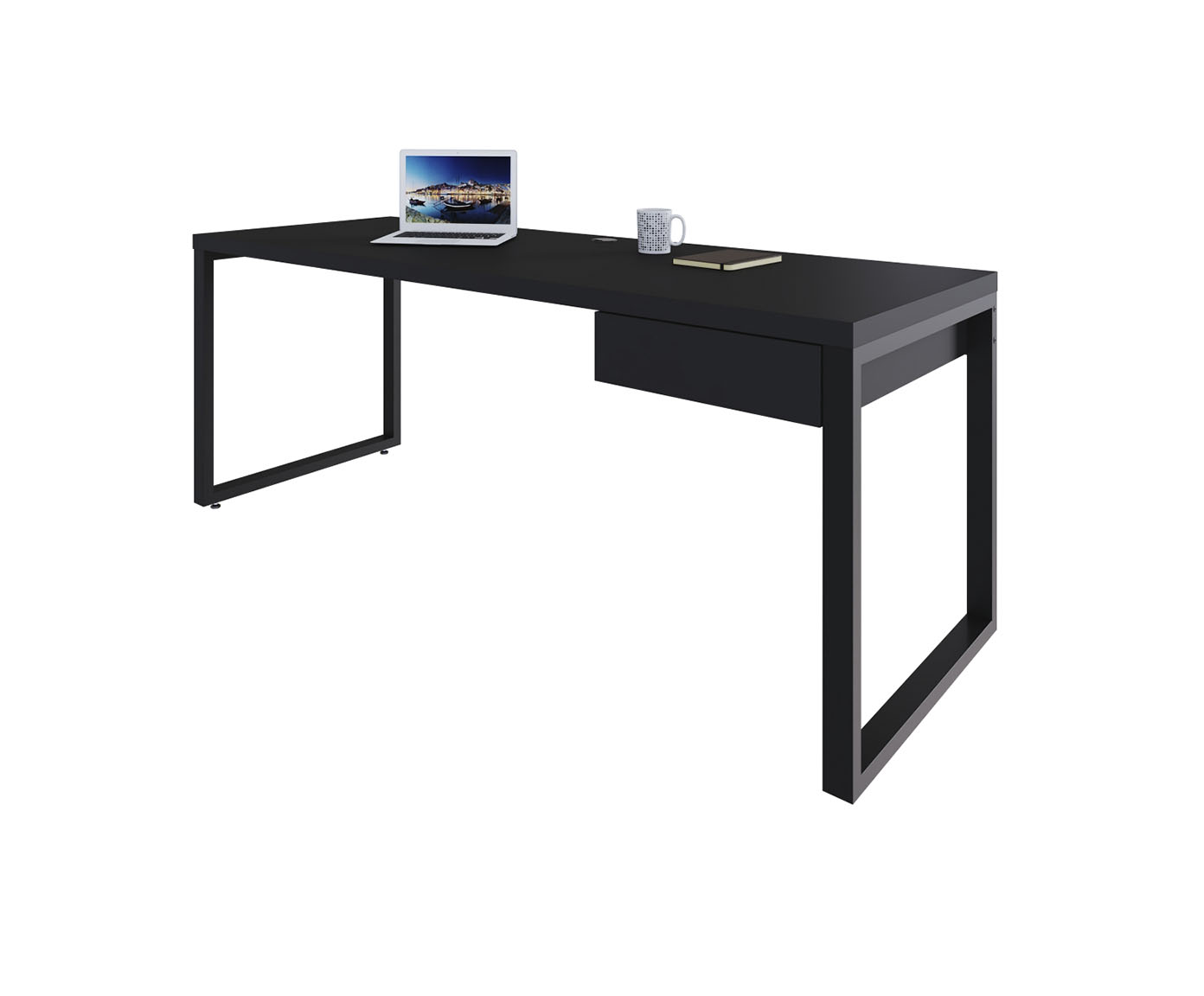 Mesa Yon Presidente com Gaveta Preto image number 5