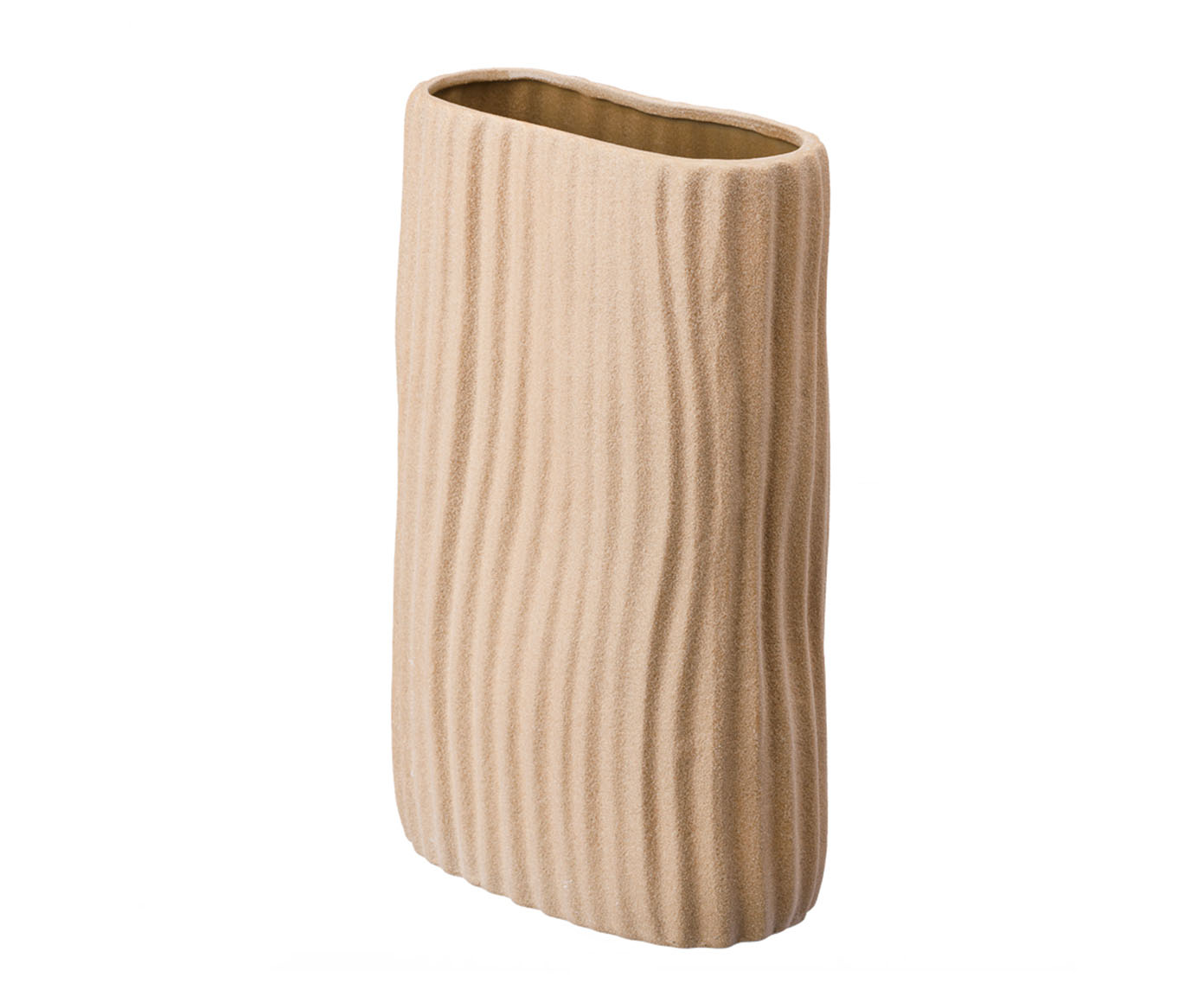Vaso Cer&ecirc;mico Listras Bege image number 0