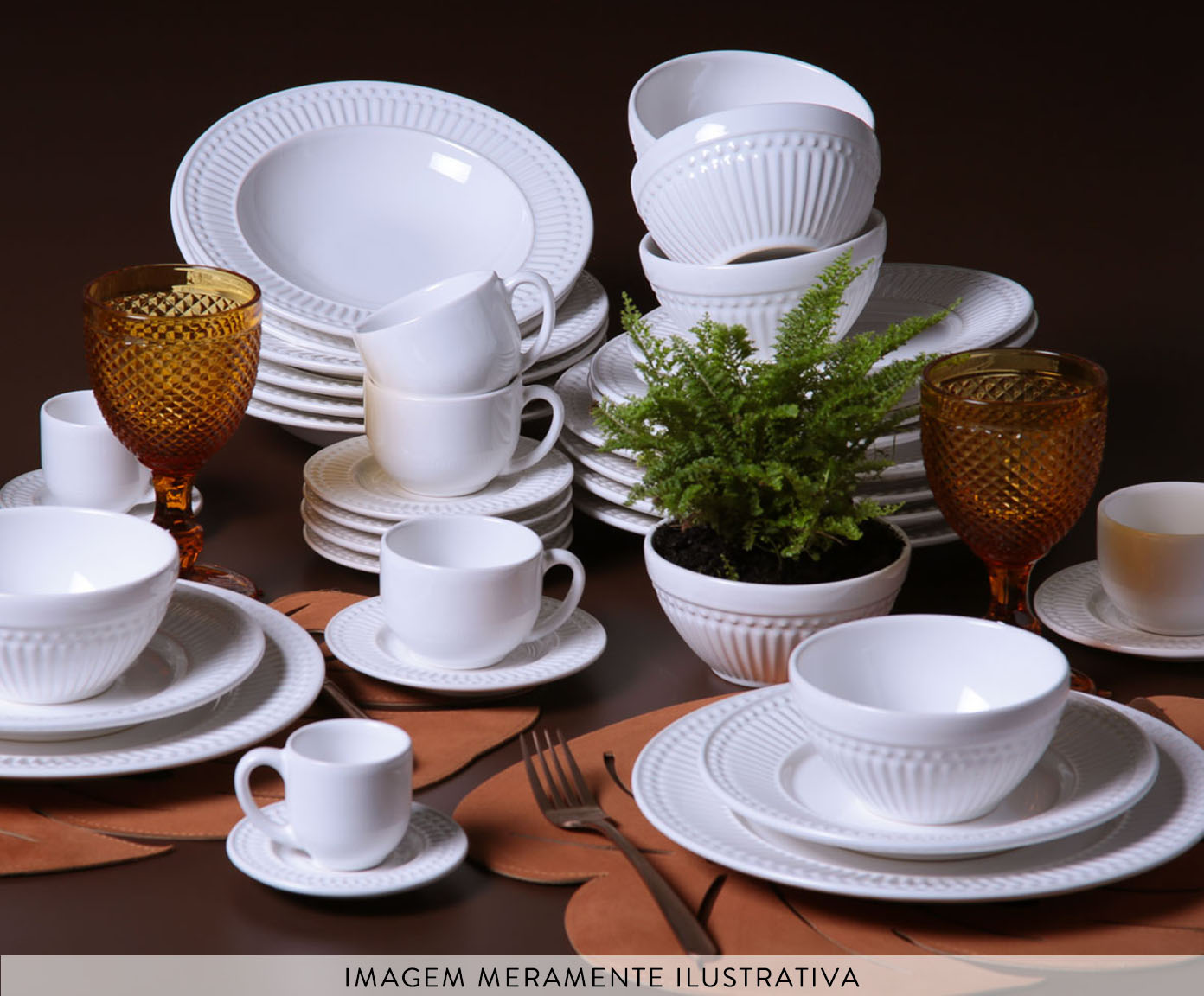 Aparelho de Jantar Branco Roma 30 pe&ccedil;as image number 10