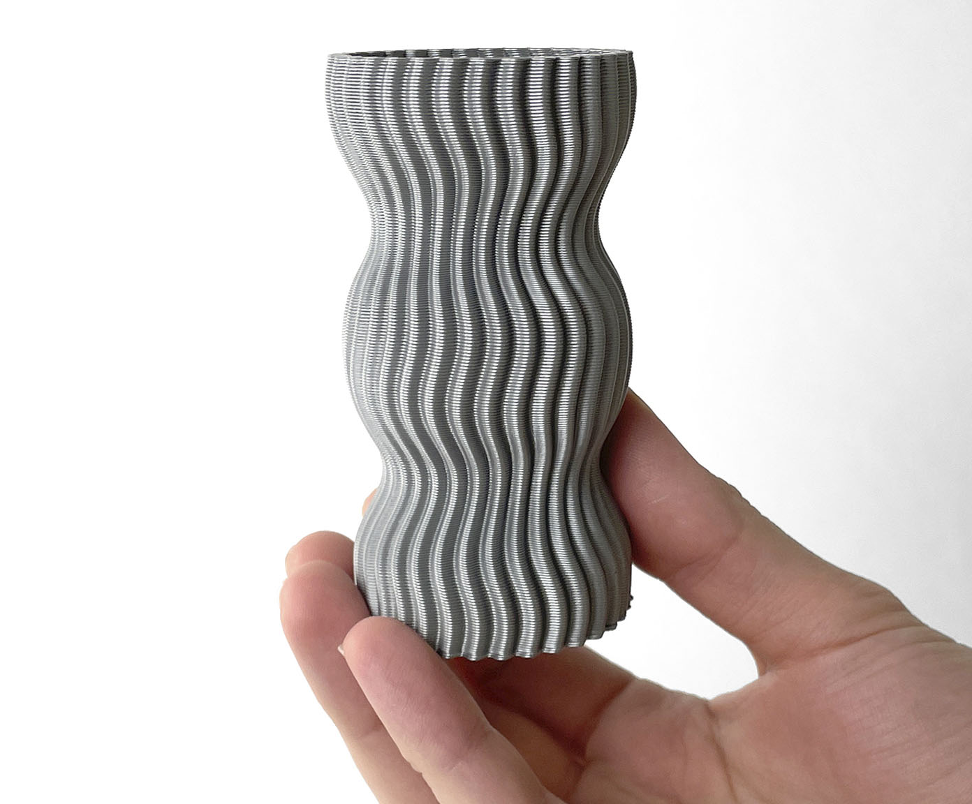 Mini Vaso Onda 3 Cinza image number 3