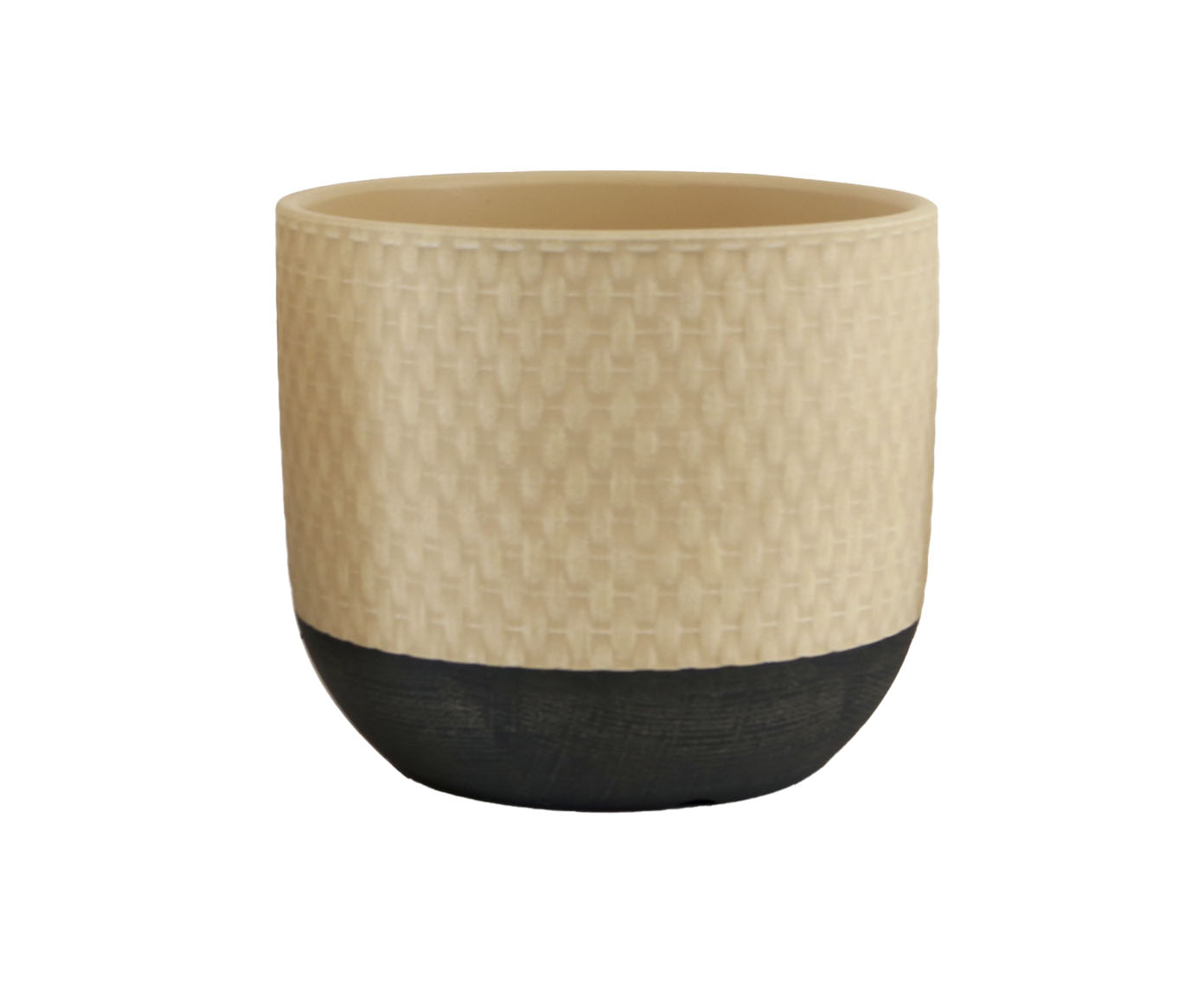 Vaso com Base Escura Bege image number 0