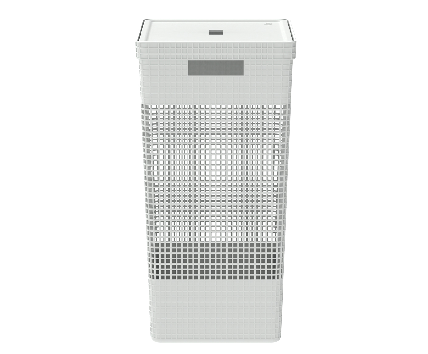 Cesto de Roupas com Tampa Grid Branco image number 2