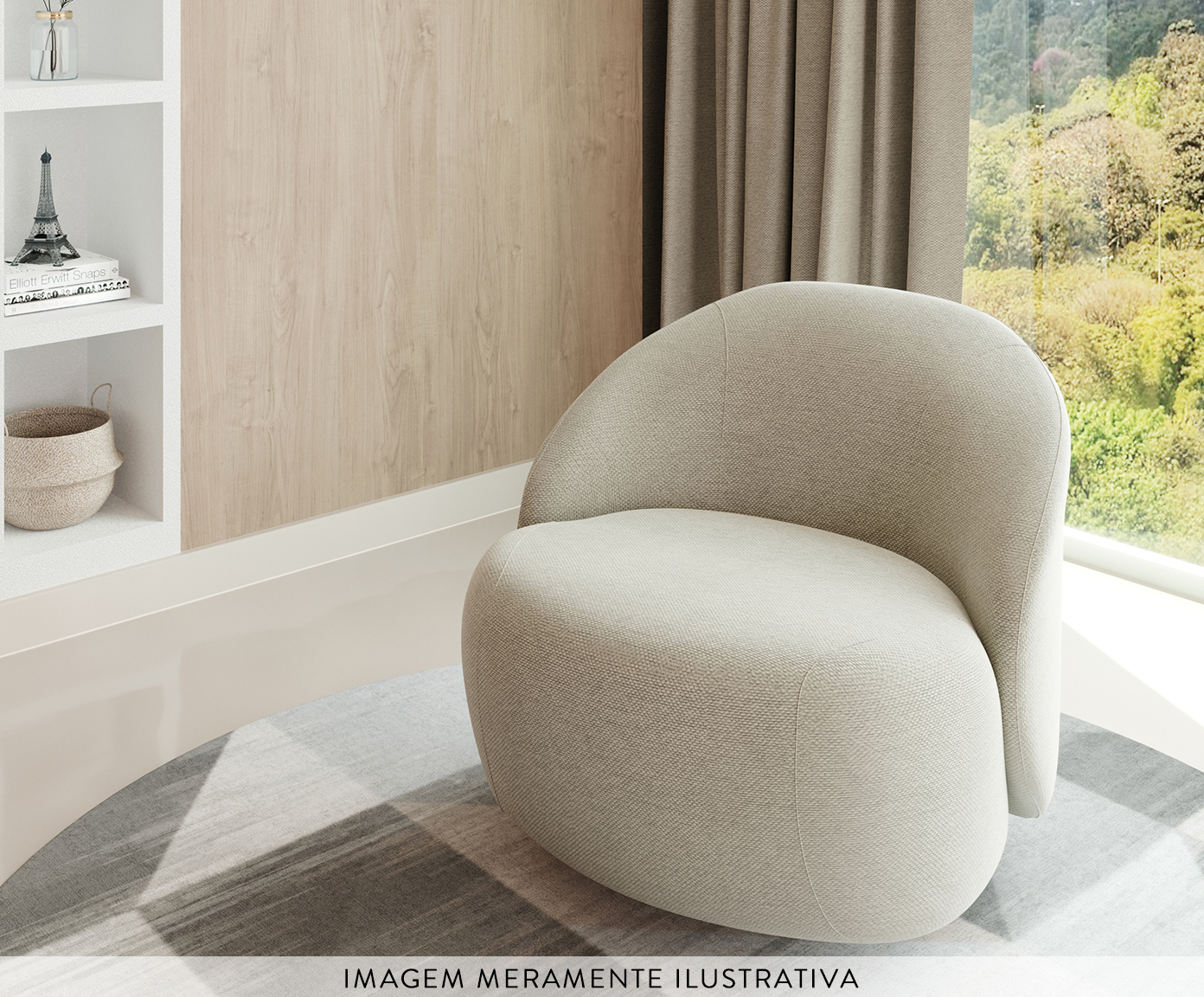 Poltrona Zoe Cinza image number 1