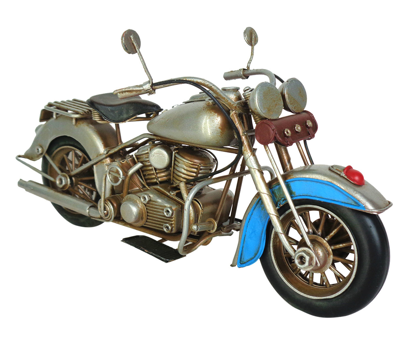 Adorno Miniatura Motocicleta Prateada image number 0