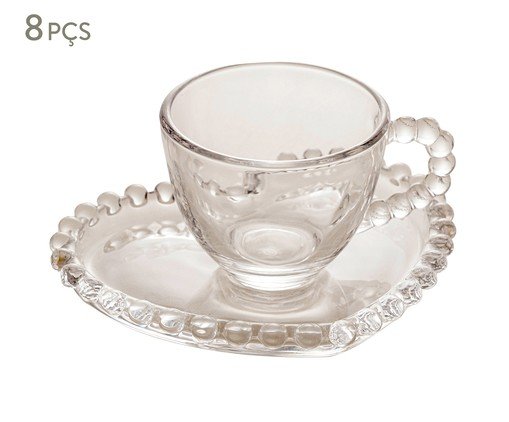 Jogo de X&iacute;caras para Caf&eacute; em Cristal Pearl image number 0