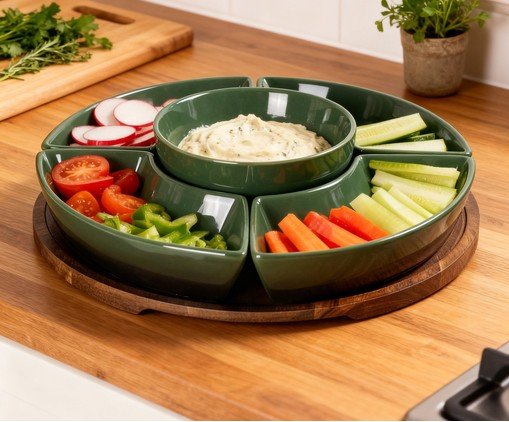 Jogo de Petisqueiras com Bandeja Esmeralda Degrad&ecirc; Verde image number 3