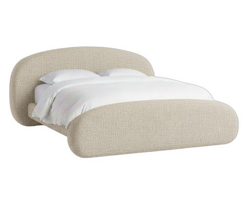Cama C&eacute;u Linho Bege Casal image number 2