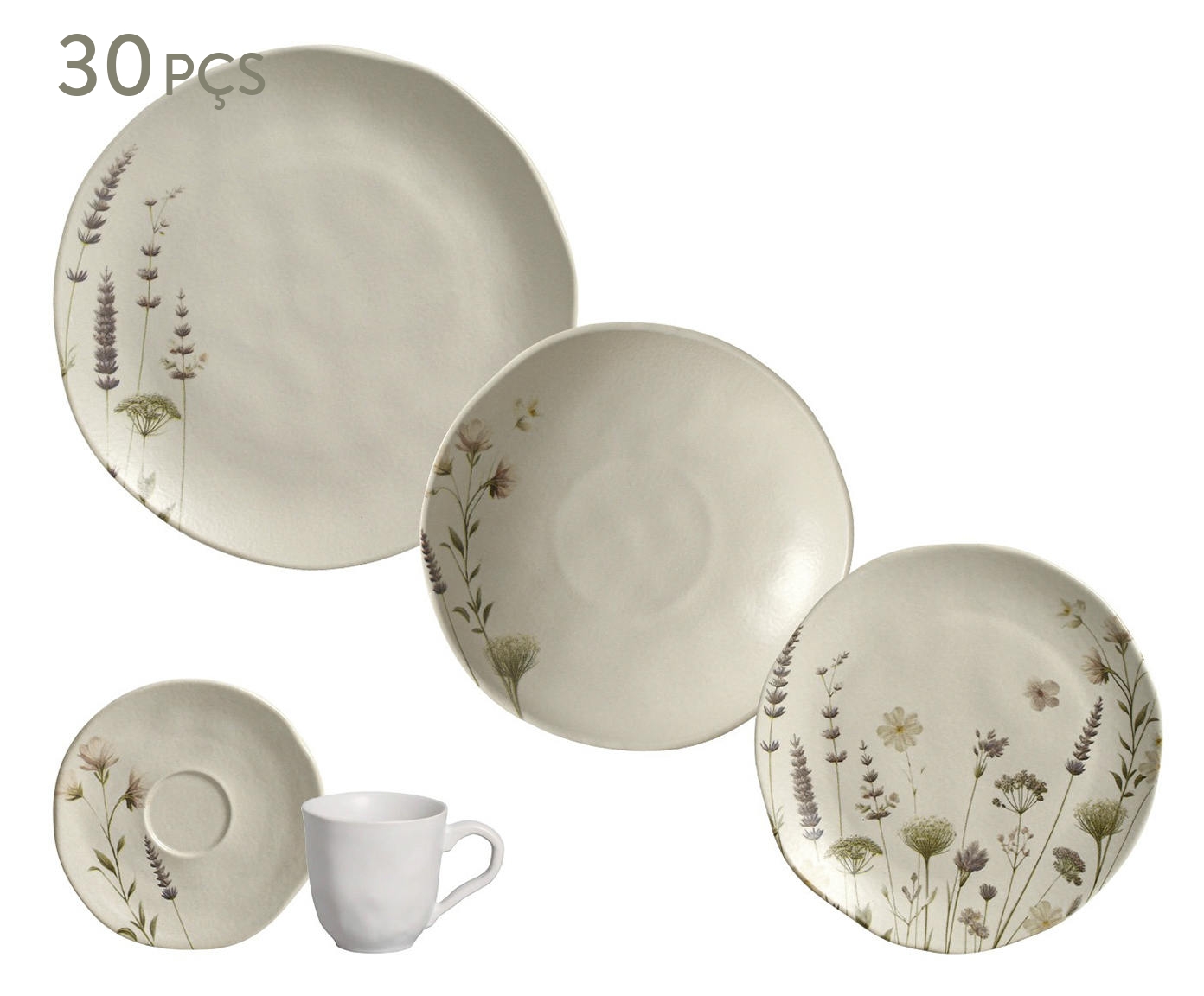 Aparelho de Jantar Lavanda Floral - 30P&ccedil;s - image 0