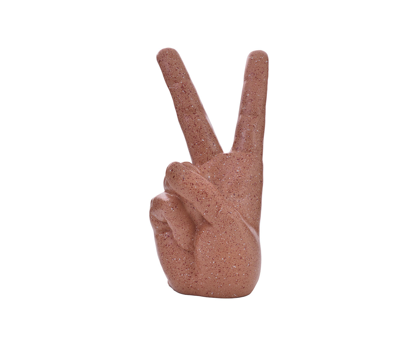 Escultura em Resina Hand Peace - Terracota image number 0