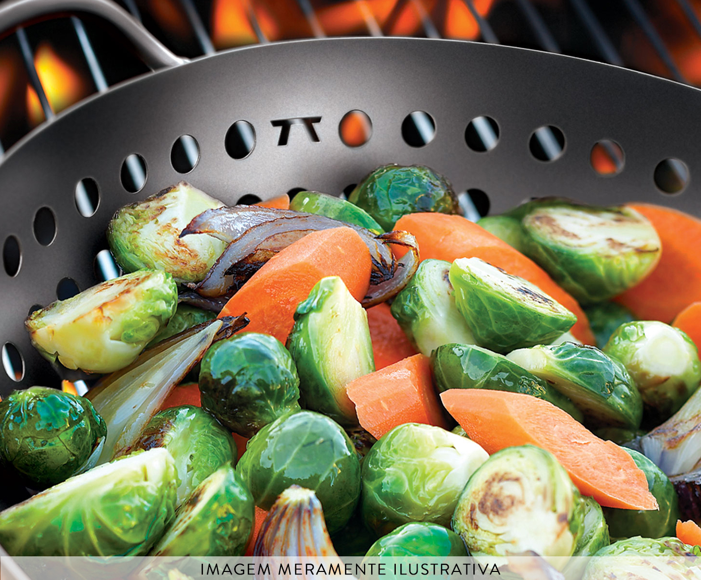 Assadeira Antiaderente em Inox Wok Prana image number 3