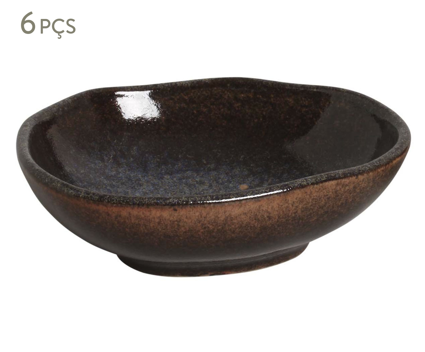 Jogo de Cumbucas Oval Org&acirc;nico Titanium Azul Escuro - image 0