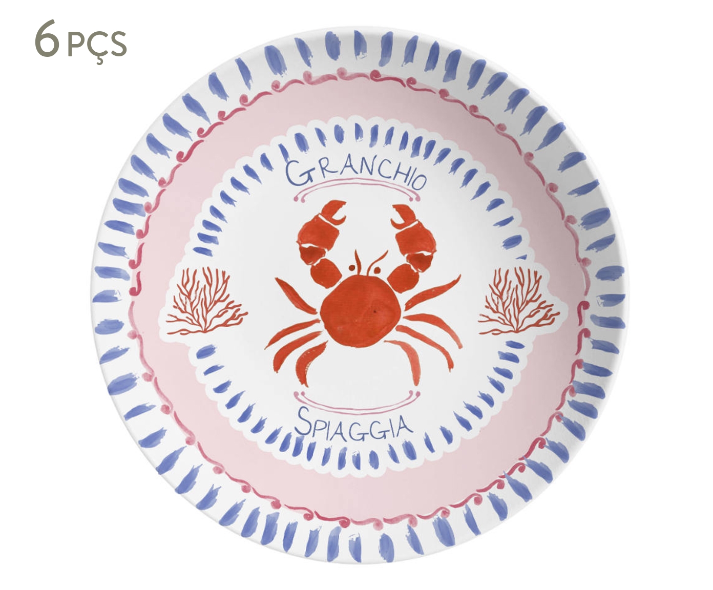 Jogo de Pratos Fundo Di Mare Azul - image 0