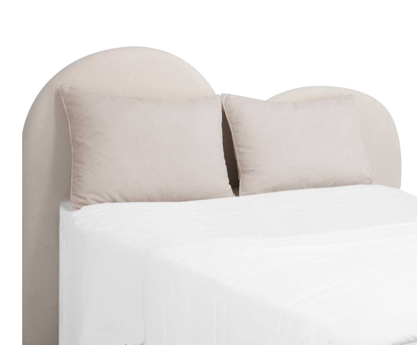 Cabeceira Com Almofad&atilde;o Pillow Em Boucle Hill OffWhite image number 2