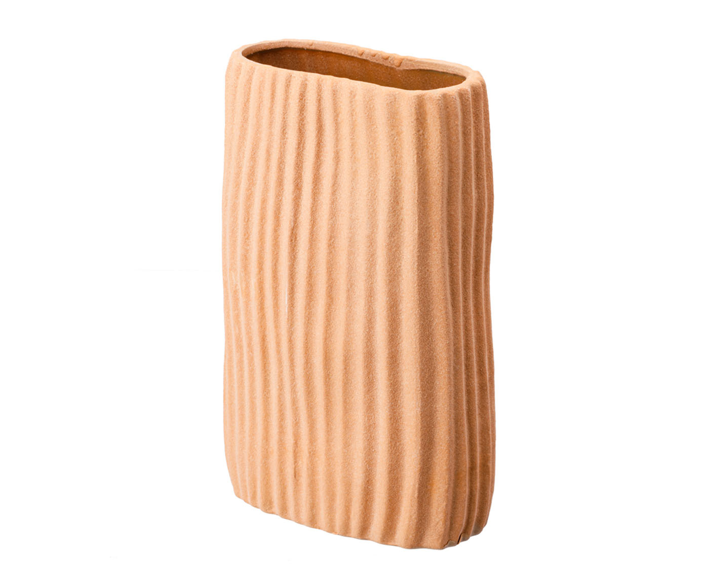 Vaso Cer&ecirc;mico Listras Marrom - image 0