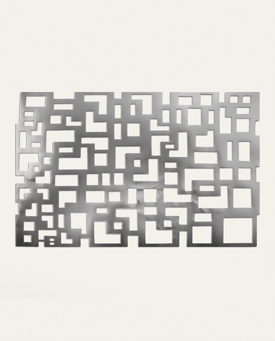 Lugar Americano Geometric Prata image number 4