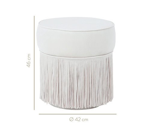 Puff Franja Simples - Off White image number 7