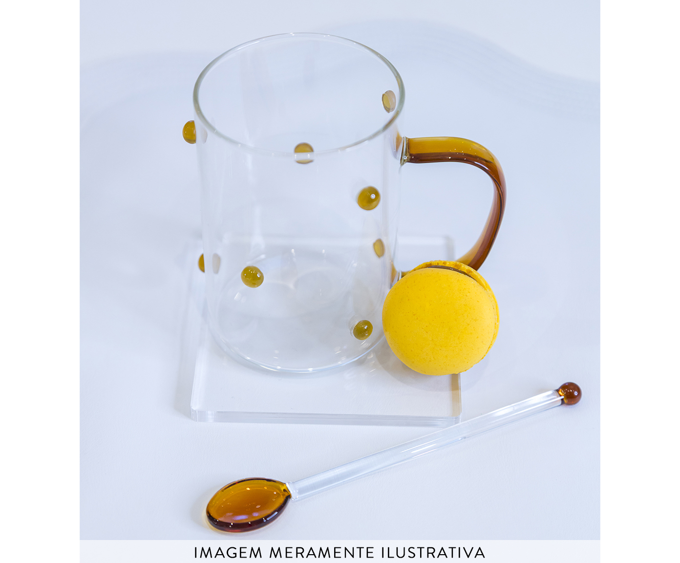 Caneca Ambar com Colher e Pires image number 2
