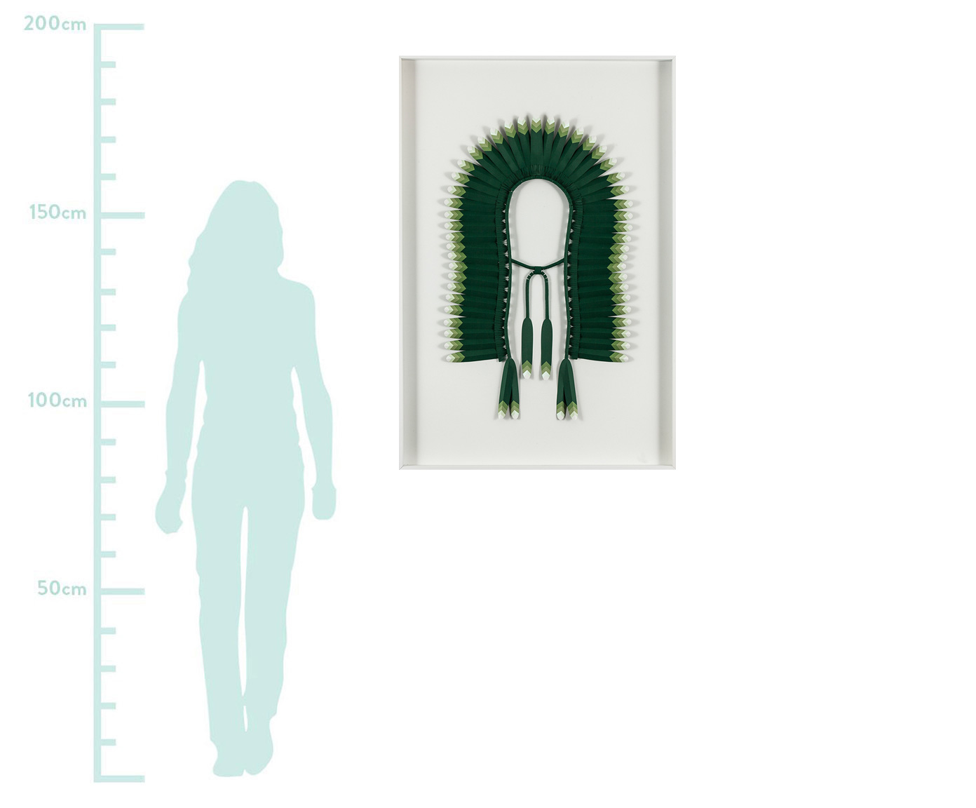 Quadro com Vidro Cocar Verde image number 2