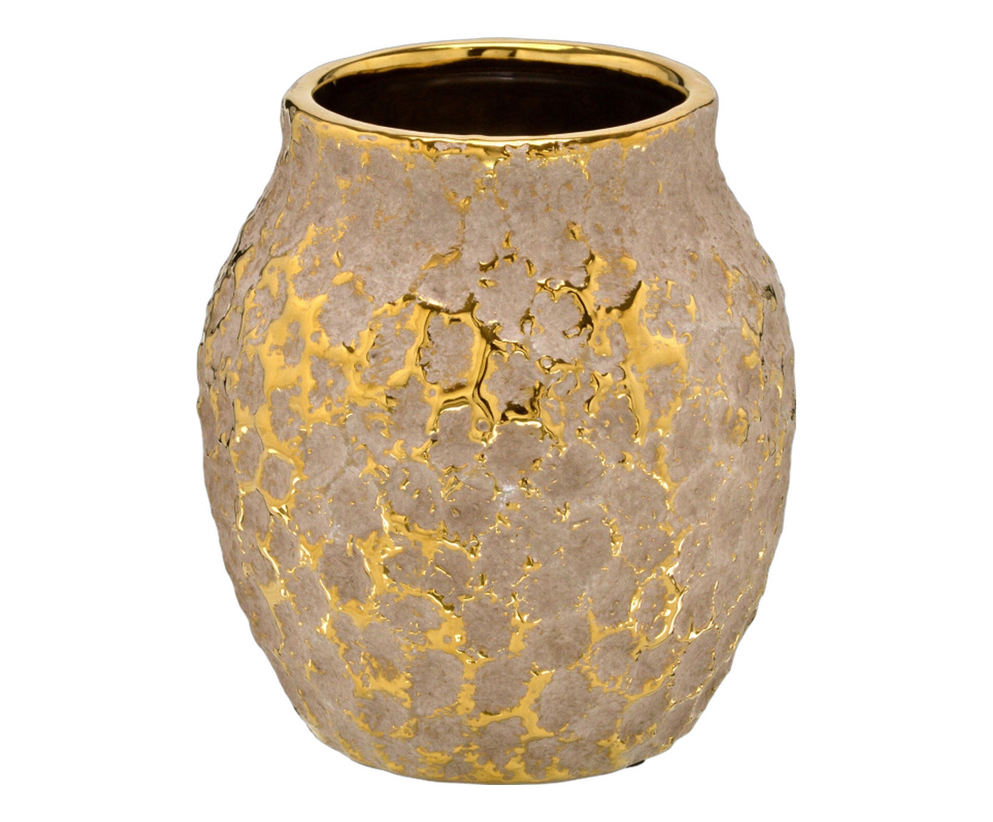 Vaso Decorativo Brion Dourado e Marrom image number 0
